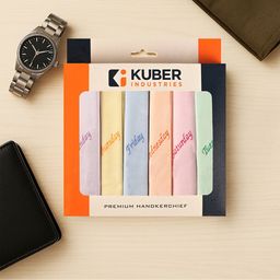 Kuber Industries 6-Pcs Embroidered Weekdays Pure Cotton Handkerchiefs-image-46