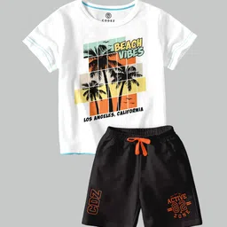 CODEZ Boys Printed T-shirt with Shorts-48
