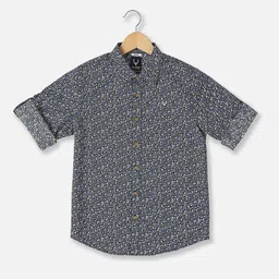 Allen Solly Junior Boys Slim Fit Opaque Printed Casual Shirt-image-39