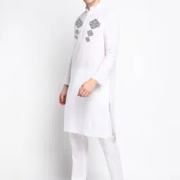 PulseIQ Men Ethnic Motifs Printed Regular Kurta with Pyjamas image 5
