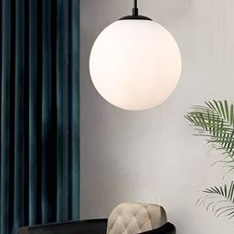 GAUVIK White Glass Ceiling Lamp-image-5