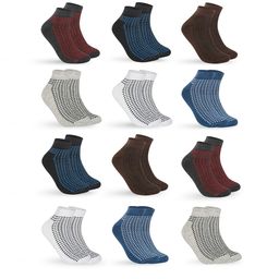 Sjeware Unisex Pack Of 12 Patterned Above Ankle-Length Socks-1
