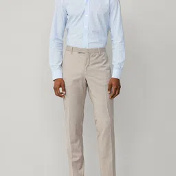 HACKETT LONDON Men Regular Fit Mid-Rise Cotton Formal Trousers-picture-36