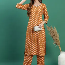 Ramas Floral Printed Sequinned Pure Cotton Kurta with Palazzo-picture-35