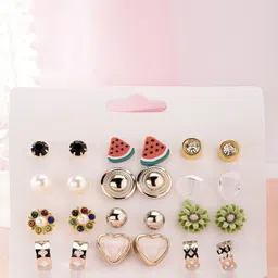 Bohey by KARATCART Contemporary Studs Earrings-69