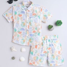 BAESD Boys Printed Short Sleeves Shirt With Shorts-image-102