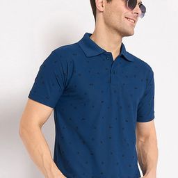 KASMA Conversational Printed Polo Collar Regular Fit T-shirt-image-93