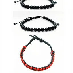 Dynamic Retail Global Unisex 3 Pieces Beaded Wraparound Bracelets-image-31