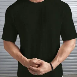 HUSHBUCKS Men Self Design Round Neck T-shirt-picture-14