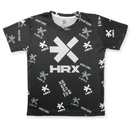 HRX by Hrithik Roshan Boys Brand Logo Printed Rapid Dry Sports T-shirt-picture-2