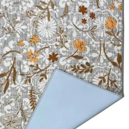Welspun Beige & White Floral Anti-Skid Carpet image 4