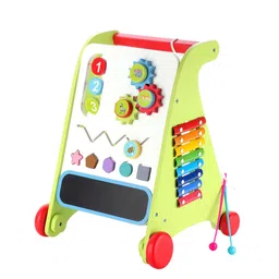Aditi Toys Green & Red Wooden Baby Walker With 6 Fun Activities-37