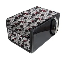 Waterproof & Dustproof PVC Microwave Oven Top Cover with 4 Utility Pockets Trad-image-90