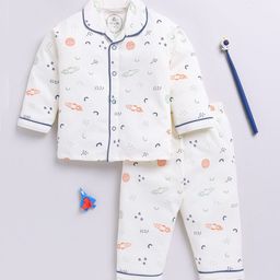 Clt.s Kids Graphic Printed Pure Cotton Night suit-image-33