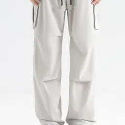 KPOP Men Mid Rise Loose Fit Regular Trousers-image-64