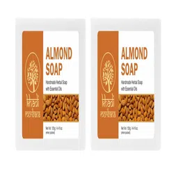 meribana Set Of 2 Handmade Almond Soap- 125 g Each image 1