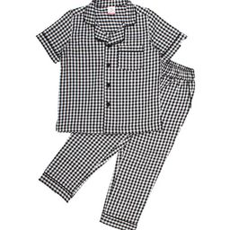 KRISS-CROX Unisex Kids Checked Night suit-image-87