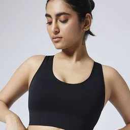 FEIER Solid Full Coverage Removable Padding Anti Odour Multiway Workout Bra-picture-5