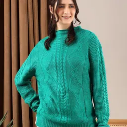 Stylecast X Kotty Women Self Design Pullover-image-59