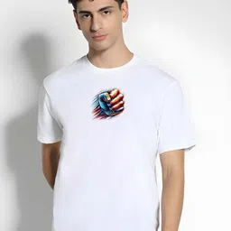 KAIDO Men Graphic Printed Round Neck Cotton T-shirt-picture-47