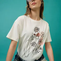 Mast & Harbour Women Printed T-shirt-picture-9