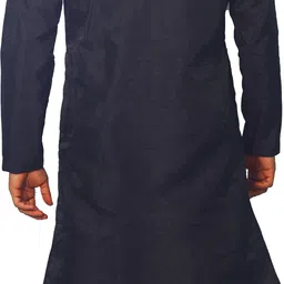 House of Aqss Men Regular Dupion Silk Kurta with Trousers image 5