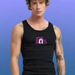 Uniplanet store Printed Scoop Neck Gym Vest UVM-LG-PSYCHO-BLK-S-image-61