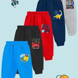YK Boys Pack of 5 Printed Regular Fit Baby Pyjamas-picture-28