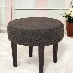 Ikiriya Nayla Sheesham Wood Jute Upholstery Contemporary Round Stool-27