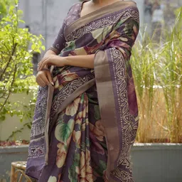 KALINI Floral Zari Saree-image-42