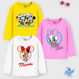 Disney By Miss and Chief Girls 3 Printed Applique T-shirt-37