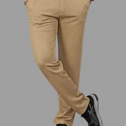 Moda Rapido Men Textured Regular Fit Mid-Rise Formal Trousers-image-80