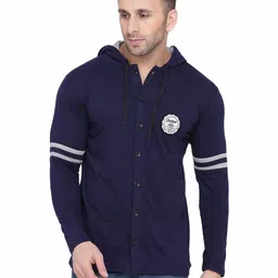 Blisstone Typographic Printed Hooded Long Sleeves Slim Fit Casual T-shirt-image-31