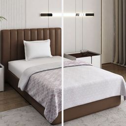 Monte Carlo Peach & White Printed Mild Winter 150 GSM Single Bed Dohar-image-17