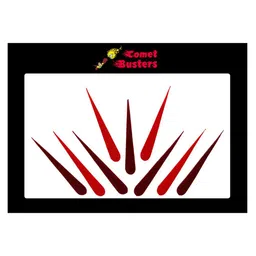 Comet Busters 9 Pcs Reusable Designer Bindis - Red & Burgundy image 1