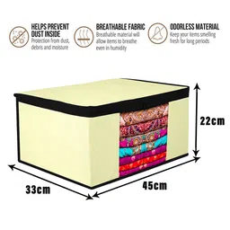Kuber Industries Set of 9 Yellow Black Fabric Drawer Organiser image 5