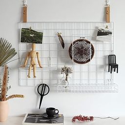 GreenUniverse Grid Photo Frame for Wall Clip Holder Photo Frame,Multi Functional Creative Mesh Wall Grid-Package: 1pc Frame (White, 45cm x 65cm) image 1