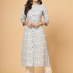 Pistaa Women Floral Printed Gotta Patti Kurta-13
