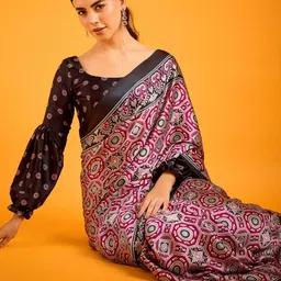 Sangria Printed Saree With Blouse Piece-picture-34