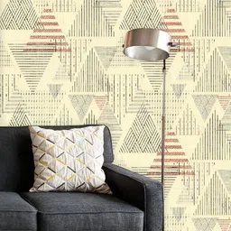 ArtzFolio Printed UV-Resistant Anti-Bacterial Abstract Triangular Design Peel & Stick Wallpaper-68