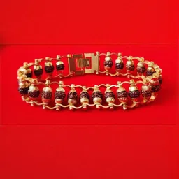 Divine souvenirs Gold-Plated Rudrakasha Wraparound Bracelet-image-73