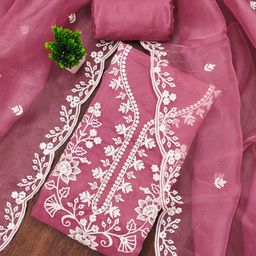 Maroosh Embroidered Organza Unstitched Dress Material-picture-20