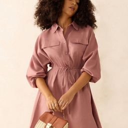 Outzidr Women Shirt Mini Dress-picture-18