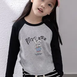 LULU & SKY Girls Typography Colourblocked Applique T-shirt-image-29
