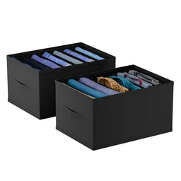 Myntra Elegant Homes Black 2 Pieces Wardrobe Drawer Organisers-40