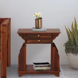 amberville from pepperfry Anderby Sheesham Wood End Table In Honey Oak Finish-picture-14