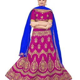Maroosh Embellished Thread Work Unstitched Lehenga & Blouse With Dupatta-picture-10