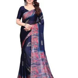 MAGNEITTA Floral Pure Chiffon Fusion Saree-picture-36