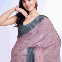 TASRIKA Floral Zari Tussar Saree-image-60