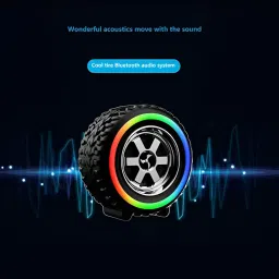 Clairbell Bluetooth Speaker Tyre Speakers with 5Hr Battery Life & Mic Work with iOSA69 10 W Bluetooth Laptop/Desktop Speaker image 2